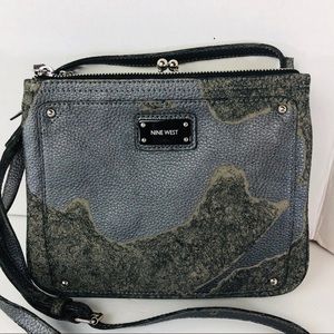 Nine West Faux Rawhide Crossbody Bag.